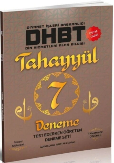 DHBT TAHAYYÜL 7 Deneme Çözümlü Tahayyül Yayınları Fenomen Fotokopi - YKS - KPSS - ALES