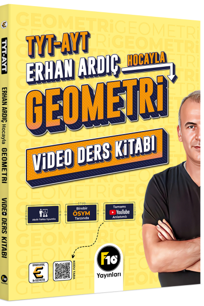 Erhan Ardıç Hocayla TYT-AYT Geometri Video Ders Kitabı F10 Yayınları Fenomen Fotokopi - YKS - KPSS - ALES
