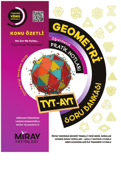 TYT AYT Geometri Soru Bankası Miray Yayınları Fenomen Fotokopi - YKS - KPSS - ALES