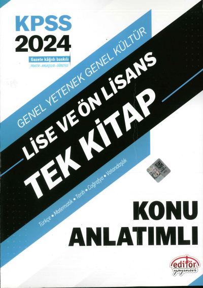 TEK KİTAP TÜM DERSLER KONU ANLATIMLI Fenomen Fotokopi - YKS - KPSS - ALES