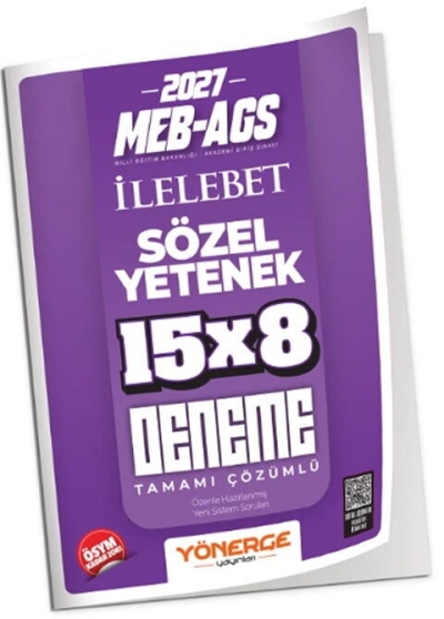 MEB-AGS Sözel Yetenek İLELEBET 15x8 Deneme Çözümlü Yönerge Yayınları Fenomen Fotokopi - YKS - KPSS - ALES