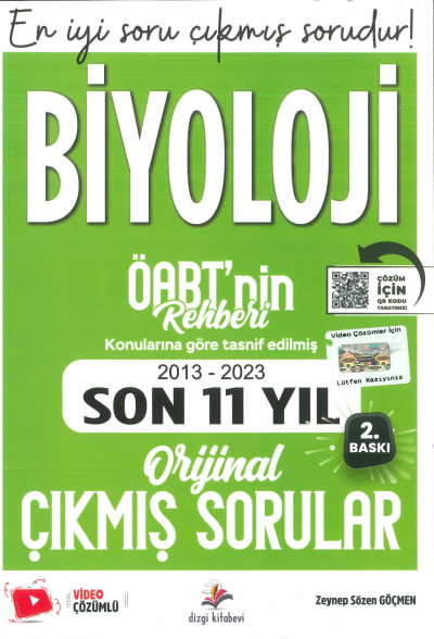 ÖABT BİYOLOJİ KONULARINA GÖRE TASNİF EDİLMİŞ 2013-2023 ORJİNAL ÇIKMIŞ SORULAR Fenomen Fotokopi - YKS - KPSS - ALES