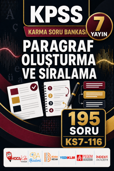 Paragraf Oluşturma ve Sıralama 7 Yayın 195 Soru Fenomen Fotokopi - YKS - KPSS - ALES