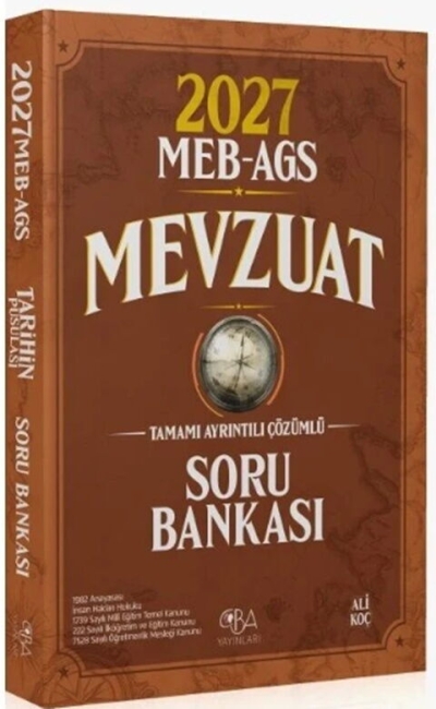 MEB AGS Mevzuat Soru Bankası CBA Yayınları Fenomen Fotokopi - YKS - KPSS - ALES