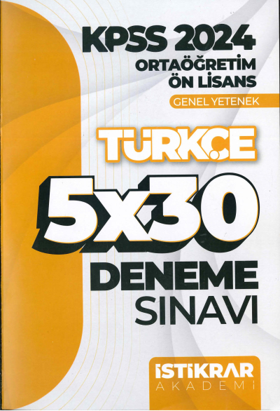 TÜRKÇE 5*30 DENEME SINAVI Fenomen Fotokopi - YKS - KPSS - ALES