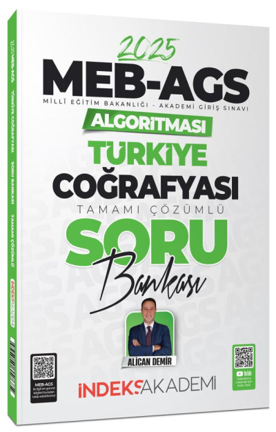 MEB AGS Algoritması Türkiye Coğrafyası Soru Bankası Çözümlü İndeks Akademi Yayıncılık Fenomen Fotokopi - YKS - KPSS - ALES