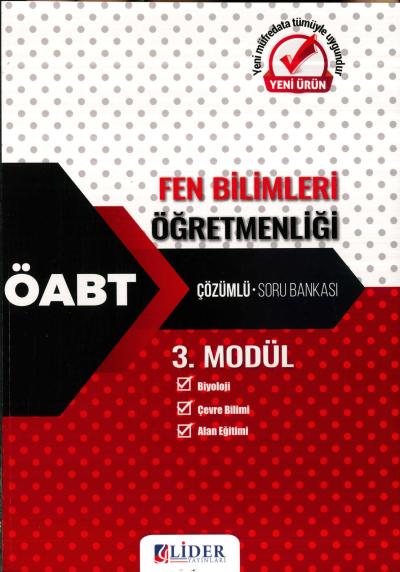 FEN BİLİMLERİ ÖĞRETMENLİĞİ ÇÖZÜMLÜ SORU BANKASI (BİYOLOJİ-ÇEVRE BİLİMİ-ALAN EĞİTİMİ) 3. MODÜL Fenomen Fotokopi - YKS - KPSS - ALES
