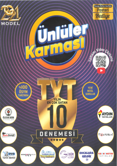 TYT 10 Farklı Yayın 10 Deneme 2021 Fenomen Fotokopi - YKS - KPSS - ALES