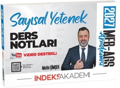 MEB-AGS Akademisi Sayısal Yetenek Video Ders Notları Metin Şimşek İndeks Akademi Yayıncılık Fenomen Fotokopi - YKS - KPSS - ALES