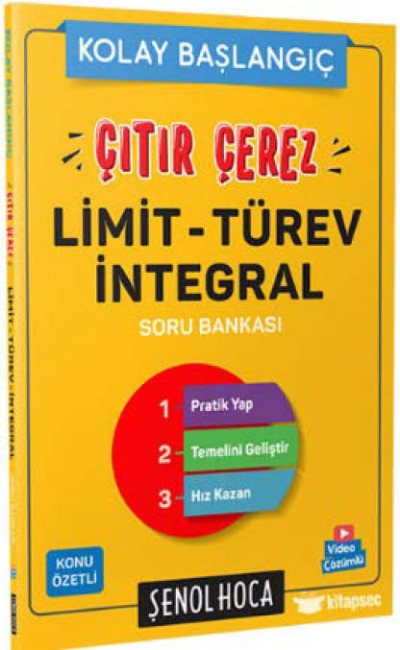 Kolay Başlangıç Çıtır Çerez Limit Türev İntegral Şenol Hoca Fenomen Fotokopi - YKS - KPSS - ALES
