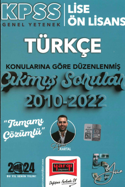 TÜRKÇE KONULARINA GÖRE DÜZENLENMİŞ 2010-2022 ÇIKMIŞ SORULAR TAMAMI ÇÖZÜMLÜ Fenomen Fotokopi - YKS - KPSS - ALES