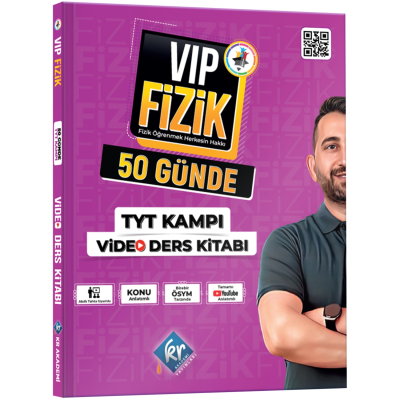 VİP Fizik 50 Günde TYT Kampı Video Ders Kitabı Fenomen Fotokopi - YKS - KPSS - ALES