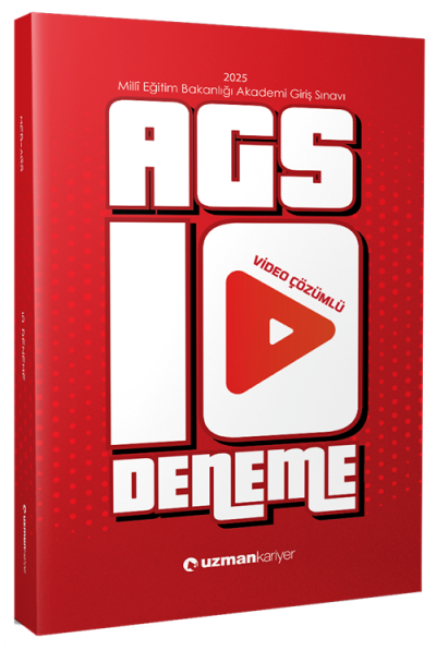 2025 MEB-AGS 10 Deneme Çözümlü Uzman Kariyer Yayınları Fenomen Fotokopi - YKS - KPSS - ALES