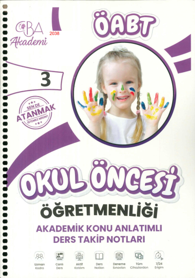 ÖABT OKUL ÖNCESİ ÖĞRETMENLİĞİ AKADEMİK KONU ANLATIMLI DERS TAKİP NOTLARI 3. KİTAP Fenomen Fotokopi - YKS - KPSS - ALES