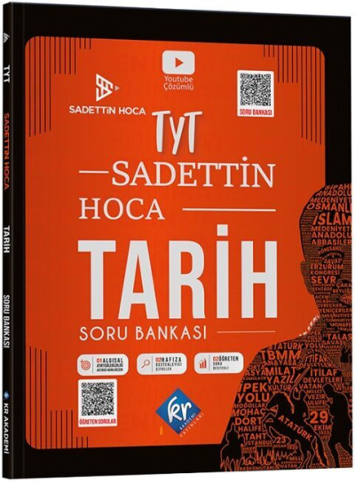 Sadettin Hoca TYT Tarih Soru Bankası KR Akademi Fenomen Fotokopi - YKS - KPSS - ALES