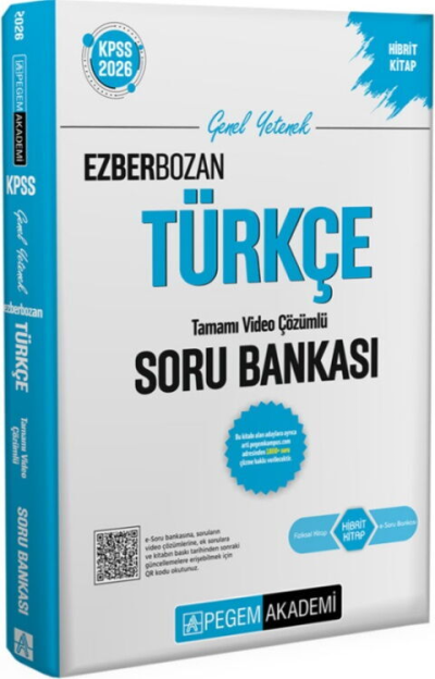 2026 KPSS Genel Yetenek Genel Kültür Ezberbozan Türkçe Tamamı Video Çözümlü Soru Bankası Pegem Yayınları Fenomen Fotokopi - YKS - KPSS - ALES