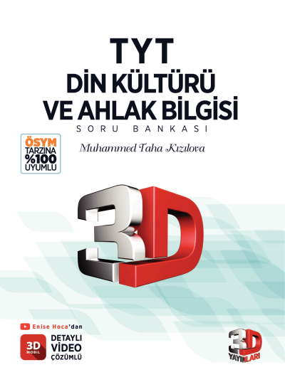 3D TYT Din Kültürü ve Ahlak Bilgisi Soru Bankası Fenomen Fotokopi - YKS - KPSS - ALES