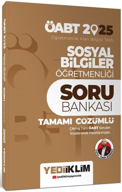 2025 ÖABT Sosyal Bilgiler Öğretmenliği Tamamı Çözümlü Soru Bankası Yediiklim Yayınları Fenomen Fotokopi - YKS - KPSS - ALES