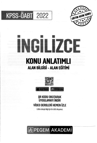 İNGİLİZCE KONU ANLATIMLI ALAN BİLGİSİ-ALAN EĞİTİMİ Fenomen Fotokopi - YKS - KPSS - ALES
