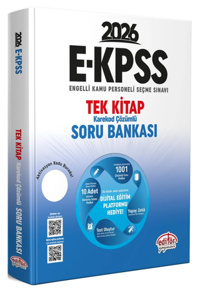 2026 EKPSS Tek Kitap Soru Bankası Editör Yayınevi Fenomen Fotokopi - YKS - KPSS - ALES