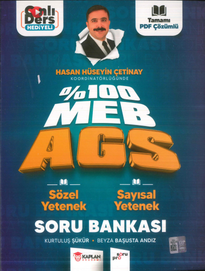 2025 %100 MEB AGS Sözel - Sayısal Yetenek Soru Bankası Kaplan Akademni Fenomen Fotokopi - YKS - KPSS - ALES