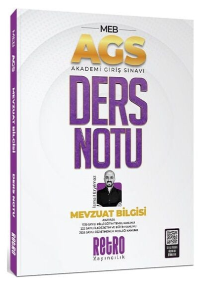 2025 MEB AGS Mevzuat Bilgisi Ders Notu Retro Kitap Fenomen Fotokopi - YKS - KPSS - ALES