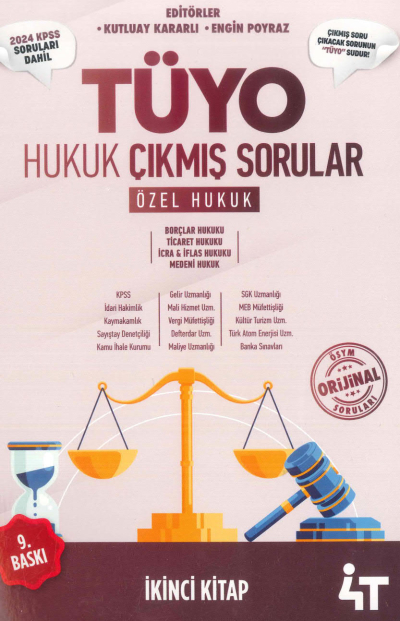 Tüyo Hukuk Çıkmış Sorular (Özel Hukuk) 2024 KPSS Soruları Dahil Fenomen Fotokopi - YKS - KPSS - ALES