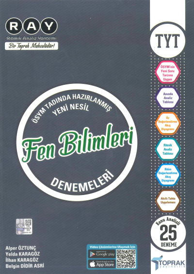 TYT Fen Bilimleri RAY Konu Analizli 25 Deneme Fenomen Fotokopi - YKS - KPSS - ALES