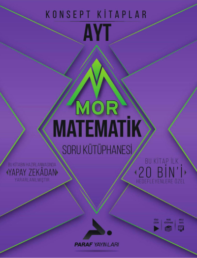 AYT Mor Matematik Soru Kütüphanesi Paraf Yayınları Fenomen Fotokopi - YKS - KPSS - ALES