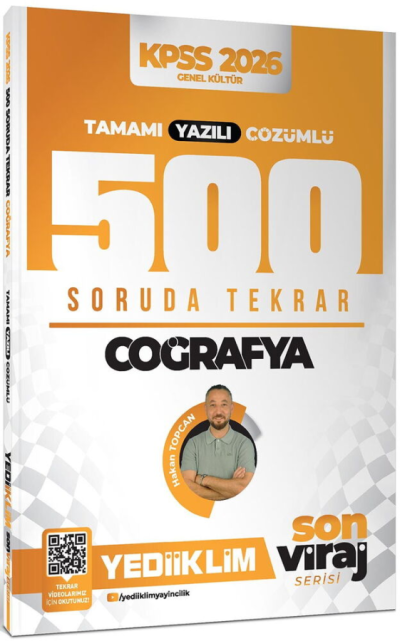 2026 KPSS AGS Coğrafya Son Viraj Serisi Tamamı Yazılı Çözümlü 500 Soruda Genel Tekrar Kampı Yediiklim Yayınları Fenomen Fotokopi - YKS - KPSS - ALES