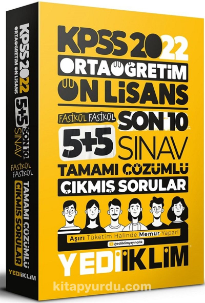KPSS Ortaöğretim Lise Ön Lisans GYGK Son 10 Sınav Çıkmış Sorular Çözümlü Fenomen Fotokopi - YKS - KPSS - ALES