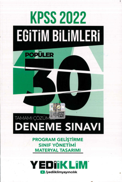 PROGRAM SINIF MATERYAL 30LU DENEME SINAVI TAMAMI ÇÖZÜMLÜ