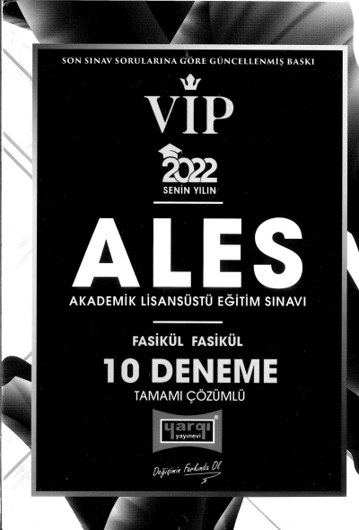 VİP ALES FASİKÜL FASİKÜL 10 DENEME ÇÖZÜMLÜ Fenomen Fotokopi - YKS - KPSS - ALES