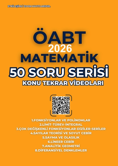 BilgeMatics Hüseyin Hoca ÖABT Matematik 50 Soru Serisi