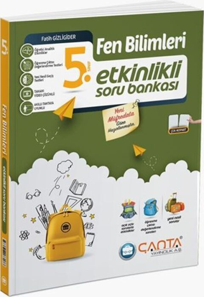 5. Sınıf Fen Bilimleri Etkinlikli Kazanım Soru Bankası Çanta Yayınları Fenomen Fotokopi - YKS - KPSS - ALES