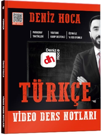 Deniz Hoca Tüm Sınavlar İçin Türkçe Video Ders Kitabı Kr Akademi Yayınları Fenomen Fotokopi - YKS - KPSS - ALES