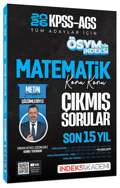 2026 KPSS MEB-AGS Matematik ÖSYM nin İndeksi Çıkmış Sorular Son 15 Yıl Konu Konu Çözümlü İndeks Akademi Yayıncılık Fenomen Fotokopi - YKS - KPSS - ALES