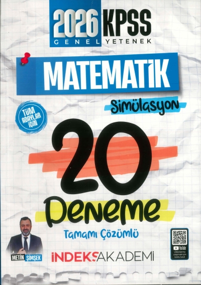 2026 KPSS Matematik Simülasyon 20 Deneme Çözümlü İndeks Akademi Yayıncılık Fenomen Fotokopi - YKS - KPSS - ALES
