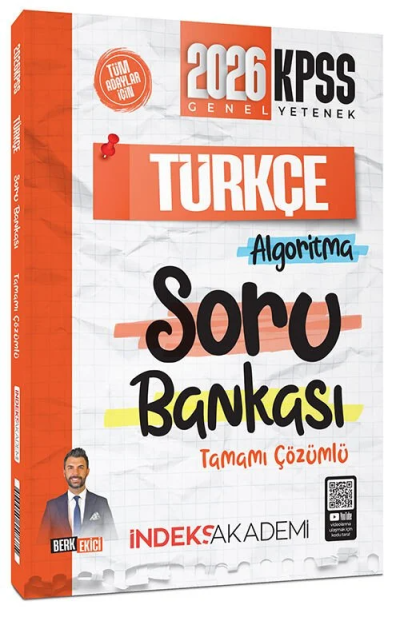 2026 KPSS Türkçe Algoritma Soru Bankası Çözümlü Berk Ekici İndeks Akademi Yayıncılık