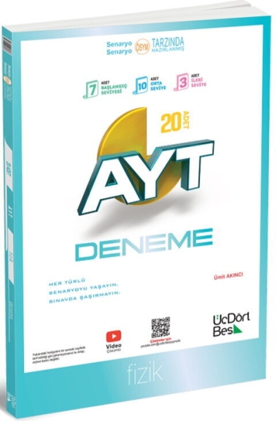AYT 20 li Fizik Deneme Üç Dört Beş Yayınları Fenomen Fotokopi - YKS - KPSS - ALES
