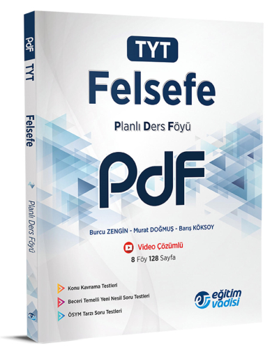 TYT Felsefe Planlı Ders Föyü PDF Eğitim Vadisi Yayınları Fenomen Fotokopi - YKS - KPSS - ALES
