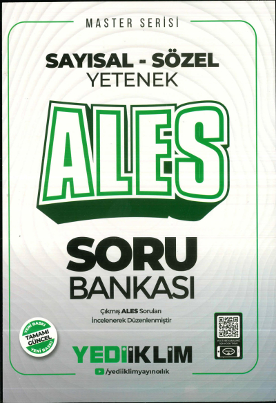 2025 ALES Sayısal Sözel Yetenek Soru Bankası Yediiklim Yayınları Fenomen Fotokopi - YKS - KPSS - ALES
