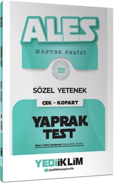 2027 Ales Sözel Yetenek Çek Kopart Yaprak Test Yediiklim Yayınları Fenomen Fotokopi - YKS - KPSS - ALES