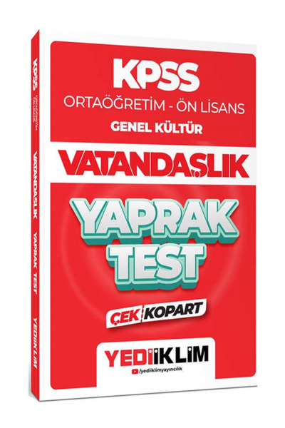 Ortaöğretim Ön Lisans Genel Kültür Vatandaşlık Çek Kopart Yaprak Test
