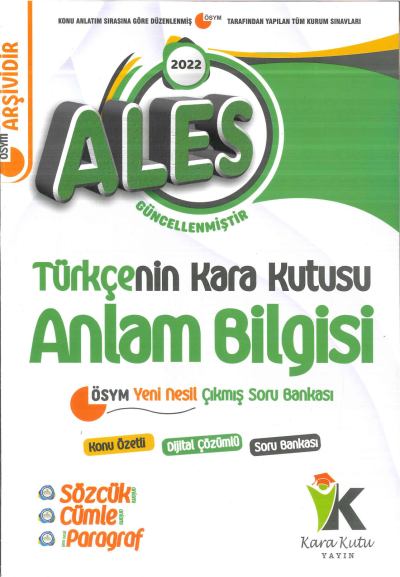 TÜRKÇE'NİN KARA KUTUSU ANLAM BİLGİSİ Fenomen Fotokopi - YKS - KPSS - ALES