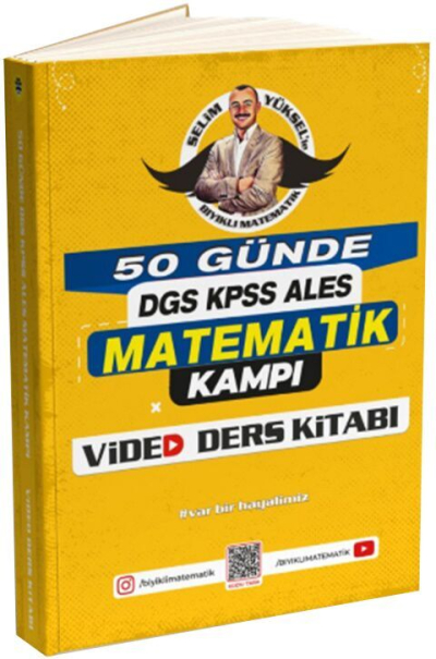 Bıyıklı Matematik 50 Günde DGS KPSS ALES Matematik Kampı Video Ders Kitabı Fenomen Fotokopi - YKS - KPSS - ALES