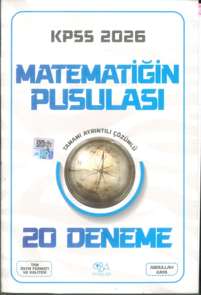 KPSS Matematik Matematiğin Pusulası 20 Deneme Çözümlü CBA Yayınları Fenomen Fotokopi - YKS - KPSS - ALES