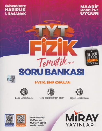 TYT Fizik Maarif Model Tematik Soru Bankası Miray Yayınları Fenomen Fotokopi - YKS - KPSS - ALES