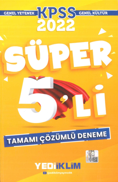 TAMAMI ÇÖZÜMLÜ SÜPER 5`Lİ DENEME TÜM DERSLER Fenomen Fotokopi - YKS - KPSS - ALES