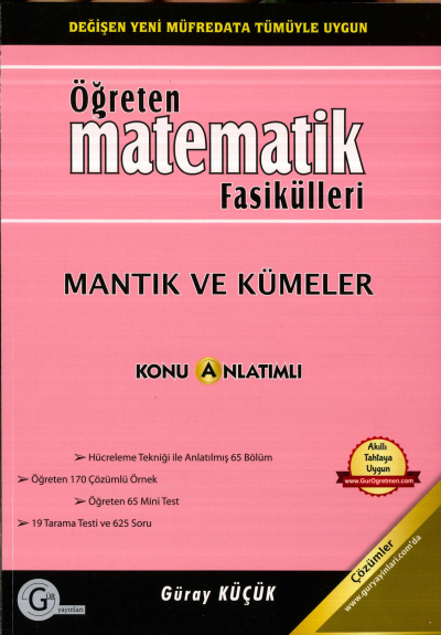 TYT-AYT ÖĞRETEN MATEMATİK MANTIK VE KÜMELER KONU ANLATIMLI Fenomen Fotokopi - YKS - KPSS - ALES